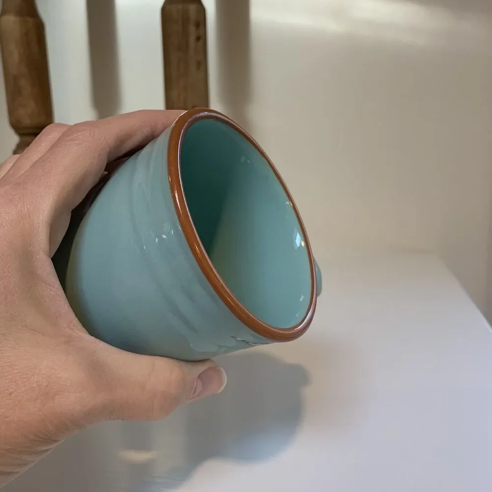 Vintage coffee mugs Southwestern Noritake Stoneware Boulder Ridge 3 Aqua Aztec - Picture 4 of 15